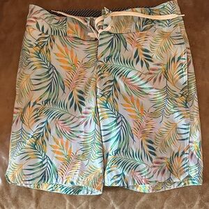 Art Class Multicolor Leaf Print Shorts